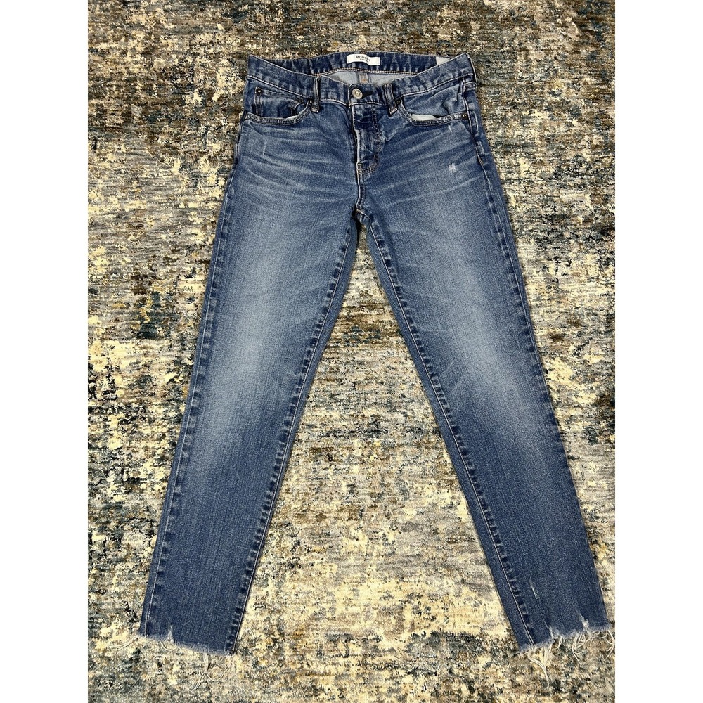 Moussy Vintage Made in Japan Raw Hem Skinny Jeans Blue 29